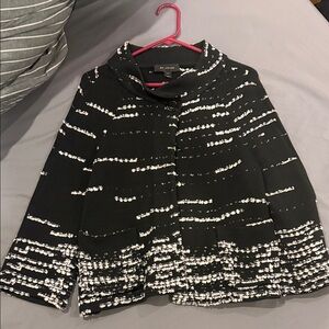 St. John Black and White Cape Jacket